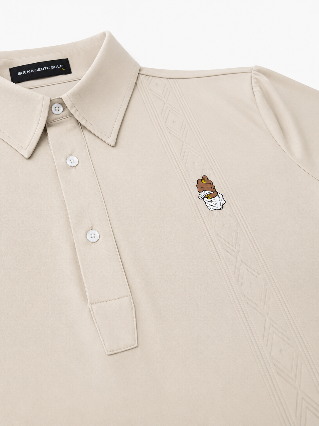 Polo de Golf Guayabera - Crema