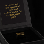 Golf signet ring in sterling silver with 14k gold vermeil, view 3
