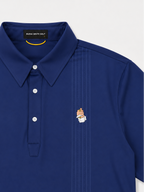 Guayabera golf polo in Azul, view 2