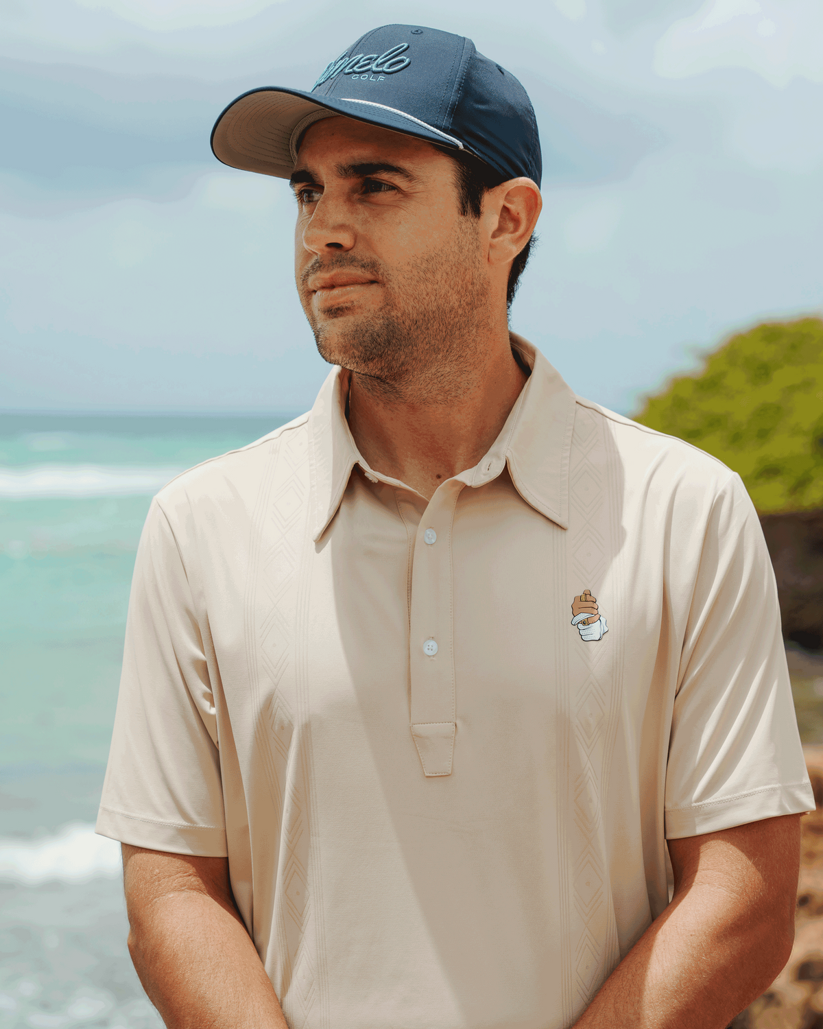 Guayabera Golf Polo - Crema