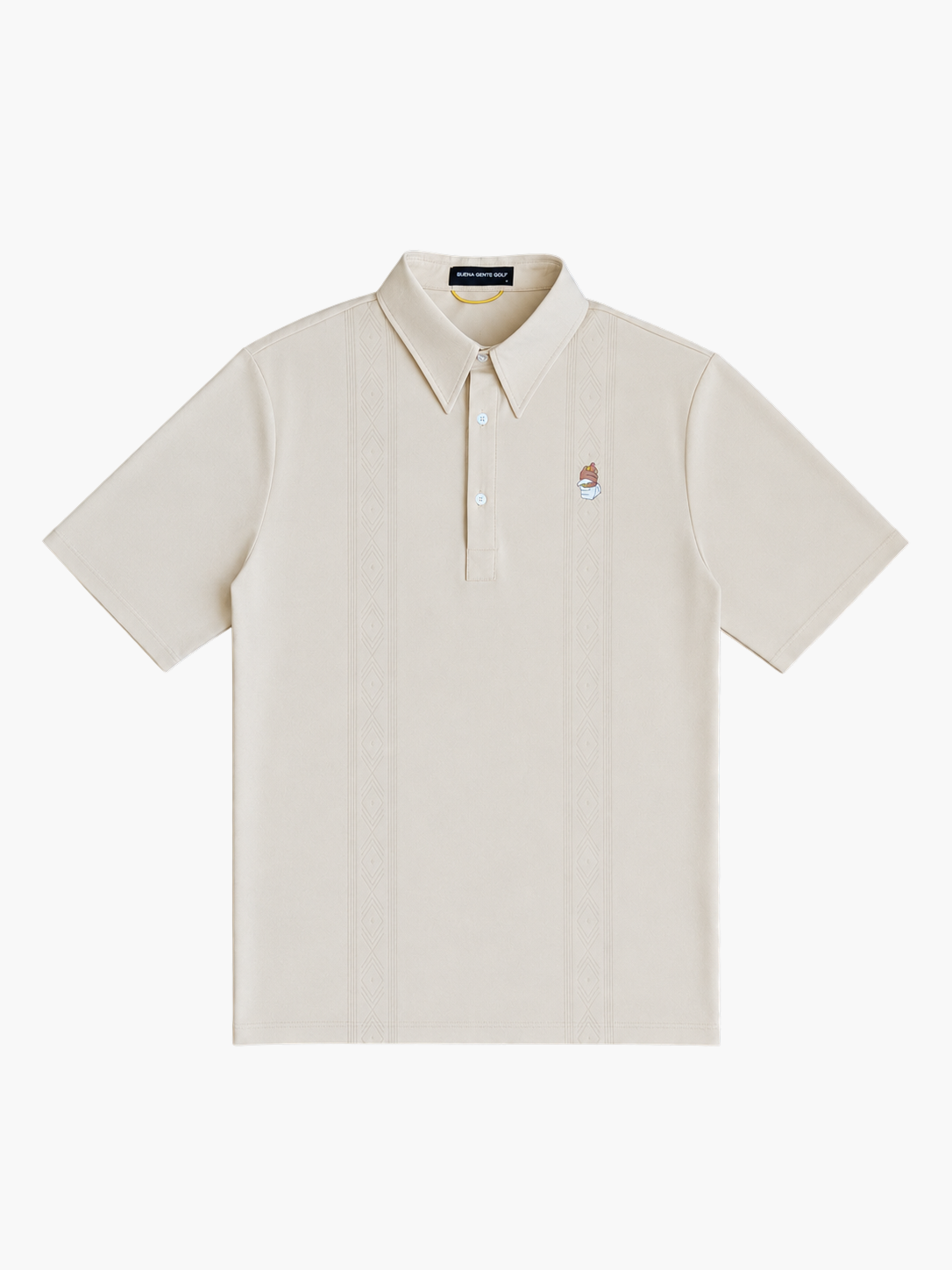 Polo de Golf Guayabera - Crema
