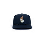 Grip snapback golf hat in Azul, front view