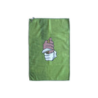 Banana Leaf microfiber golf towel, front view