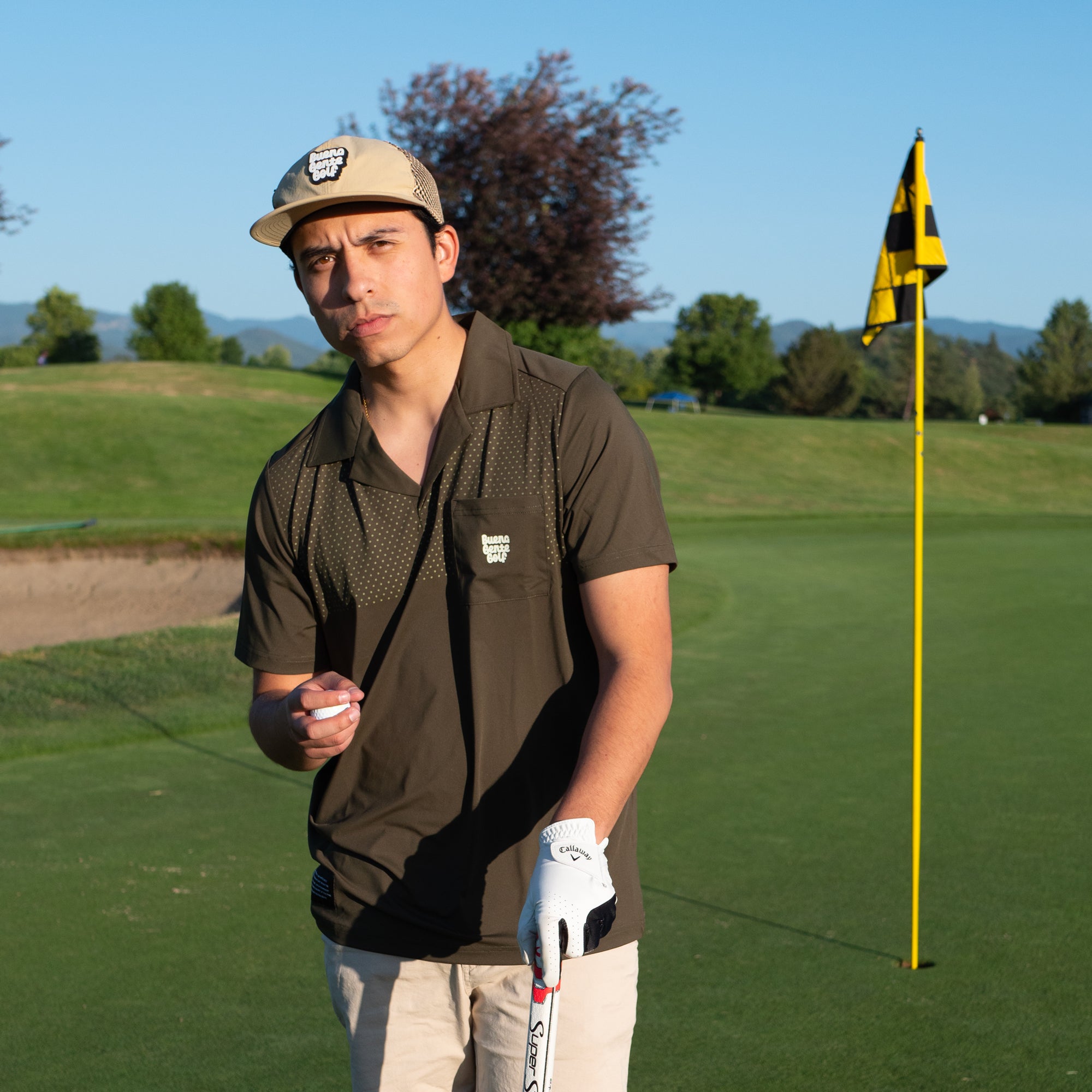 Spread Collar Polo - Verde