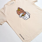 Grip golf T-shirt in Flan, angled view