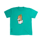 Grip golf T-shirt in Verde, front view