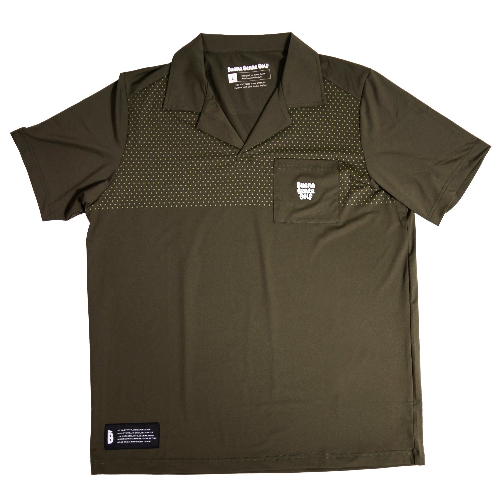 Spread Collar Polo - Verde