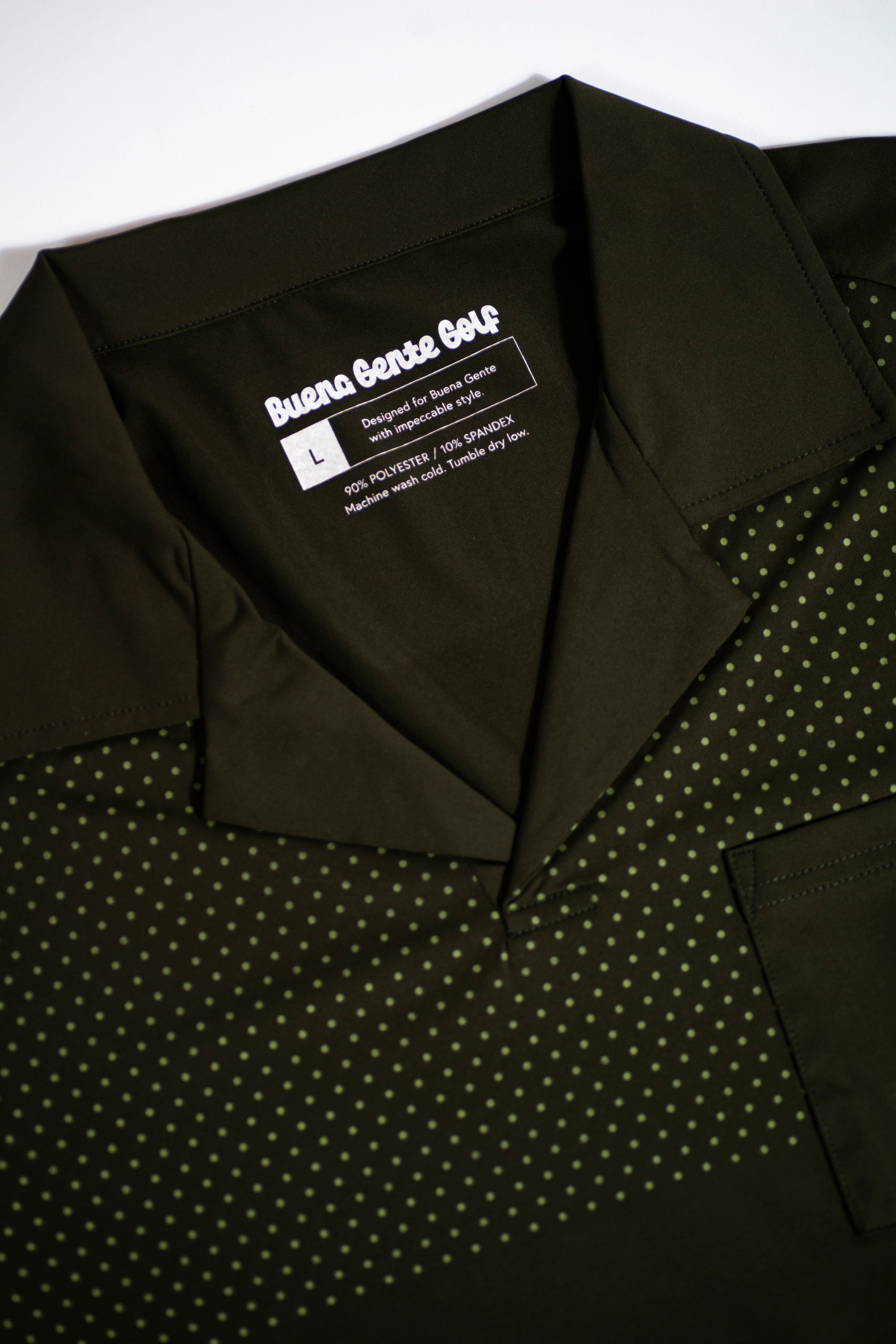 Spread Collar Polo - Verde